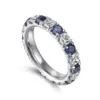 Wholesale Cao Shi New Simple Fashion Ring With Row Of Dazzling Stones Texture Design High-End Geometry Unisex Couple Rings