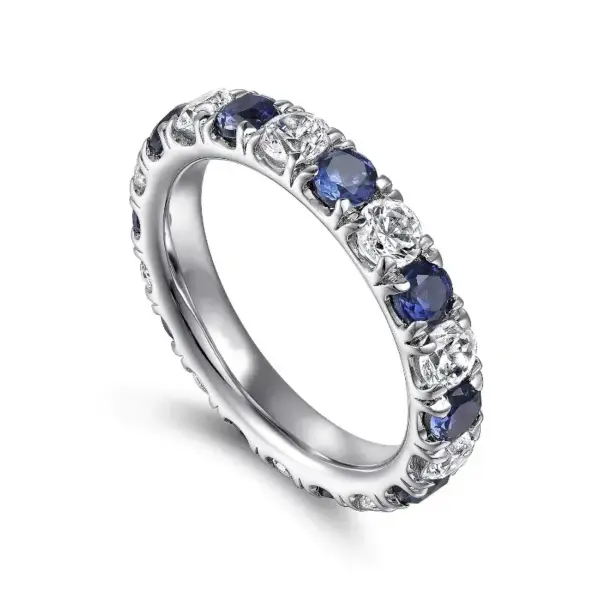 Wholesale Cao Shi New Simple Fashion Ring With Row Of Dazzling Stones Texture Design High-End Geometry Unisex Couple Rings