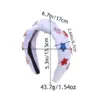 Wholesale American Independence Day Wide Fabric Heart Star Headband Party Holiday Hair Accessories Black White Green Red Dark Black Pink