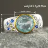 Wholesale Geometric Women’s Ring With Claw Setting, Copper Base With White K Water Plating, Featuring Zircon Inlay