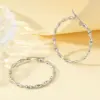 Wholesale Real Gold Plated Circle 304 Stainless Steel Simple Style Commute Waterproof Non Tarnish 304 Stainless Steel Earrings