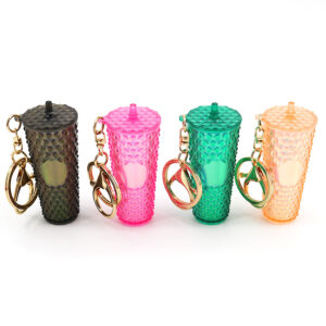 oly-df557707ede11278c75d8ed51c4ecb84 Wholesale Diamond Durian Cup Keychain American Colorful Gradient Cyber Celebrous Durian Cup Pendant Straw Diamond Cup Hanging Ornament