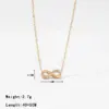 oly-df5bcc95ea247d62821a76dd61c35a67 Wholesale PVD Coated 18K Gold Platinum Real Plated Infinity 304 Stainless Steel Casual Simple Style Waterproof Non Tarnish Pendant Necklace