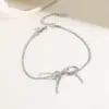 Wholesale PVD Coated 18K Gold Plated Bow Knot Stainless Steel Simple Style Classic Style Waterproof Non Tarnish 304 Stainless Steel Necklace