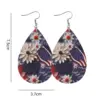 Wholesale 1 Pair Elegant Retro Simple Style Water Droplets Pu Leather Drop Earrings