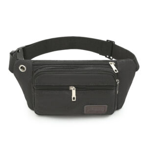 Canvas button bag black
