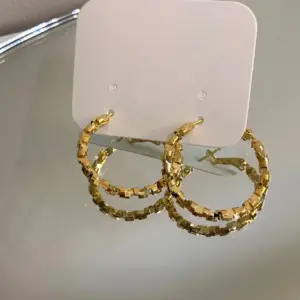Gold Small Pieces of Silver Earrings a-950