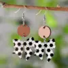 oly-df878211aec070c5714880cf9b002005 Wholesale Retro Multicolor Acrylic Bow Tie Drop Earrings For Women With 304 Stainless Steel Ear Pins
