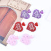 Wholesale  Valentine's Day earrings red pink purple lovely earrings Cupid letter earrings