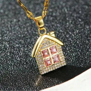X5655# Gold-Pink Diamond Golden Cottage