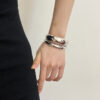 oly-dfbe66f61b563c5efa12ae42ca5f1c00 Wholesale Niche Irregular Metal Glazed Open Bracelet Cold Style High-grade Light Luxury Personalized Wide Bracelet