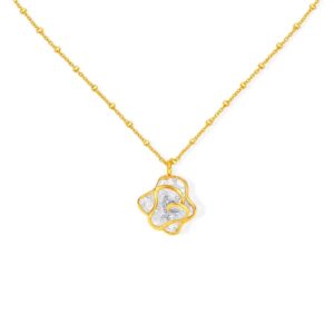 Xl622 gold color flower necklace
