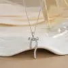 Wholesale Titanium Steel Butterfly Knot Necklace New Style Zircon Butterfly Lock Clavicle Chain Super Fairy Tale Titanium Steel Necklace