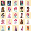 oly-dfd612105090b7d27e1dc1cc5235583e Wholesale Selling 50 colorful cartoon princess stickers children's cartoon baby girl kindergarten reward princess collection