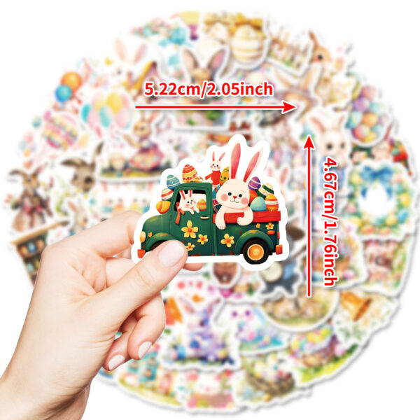 oly-dfd7c5d8f91532aa2d57cbea0f3b2628 Wholesale 50 Cute Graffiti Easter Bunny Easter Egg Stickers Children's Reward Holiday Stickers