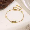 Wholesale Infinity Three-dimensional Bracelets For Women With 304 Stainless Steel O Chain And Glass Inlay Material