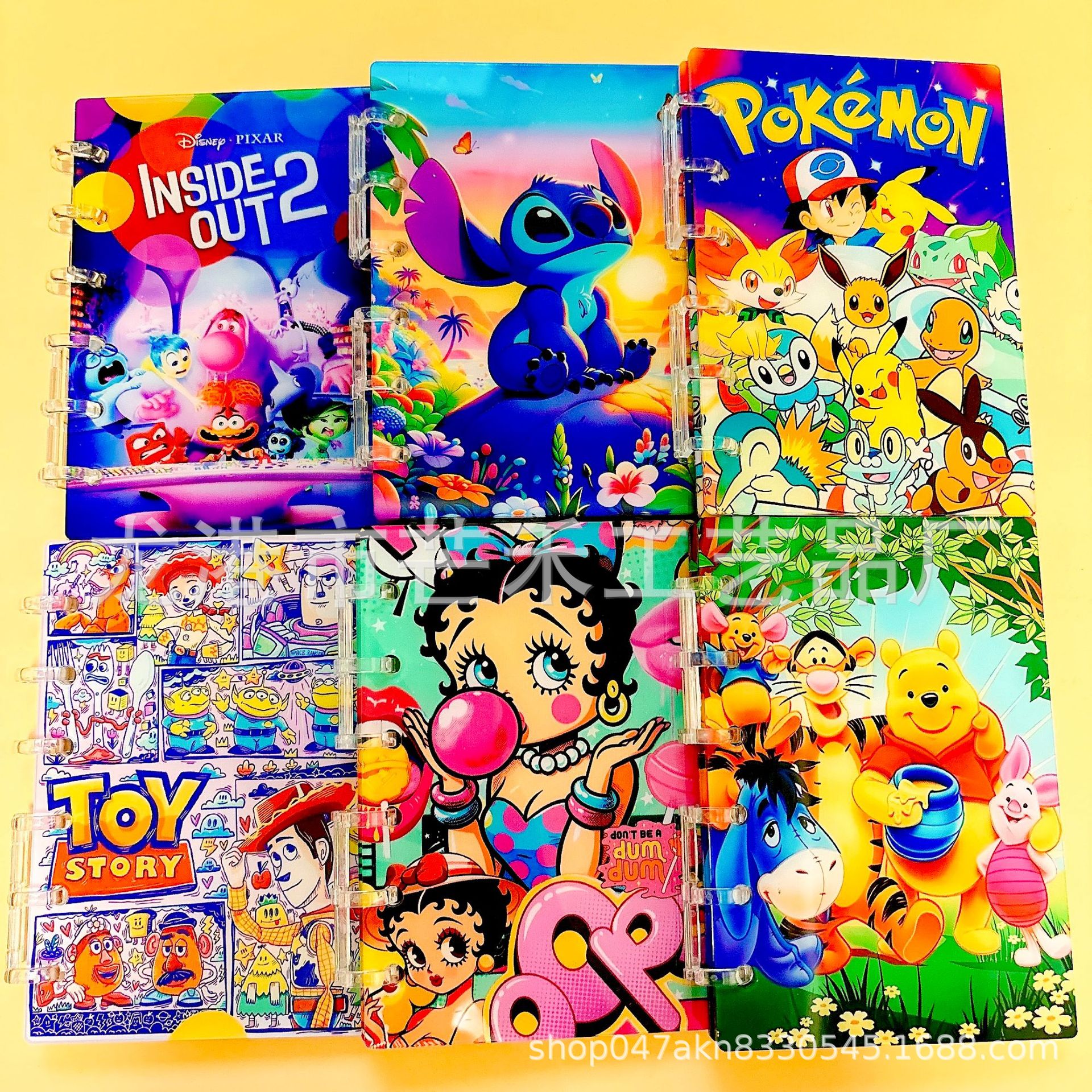 Wholesale Cross-border Explosions Acrylic Notebook Sub-hand Ledger Exquisite Loose-leaf A7A5 Stetney Mind Vinnie Betty