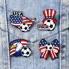 Wholesale National Flag Brooch Pin In Zinc Alloy, Perfect Accessory For Football World Cup