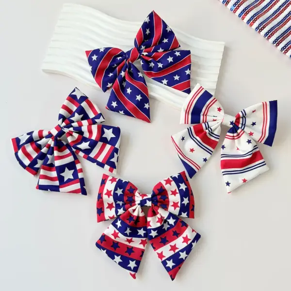 Wholesale American Flag Hairpin For Women In Multicolor Cloth, Perfect For Independence Day And Spring Celebrations