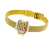 Wholesale Unisex Animal Bracelet With Bezel Setting, PVD Coated 304 Stainless Steel Featuring Zircon Inlay And 0.03µm Gold Plating Thickness