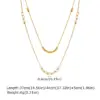 Wholesale PVD Coated Real Gold Plated 18K Gold Solid Color 304 Stainless Steel IG Style Simple Style Waterproof Non Tarnish 304 Stainless Steel Necklace