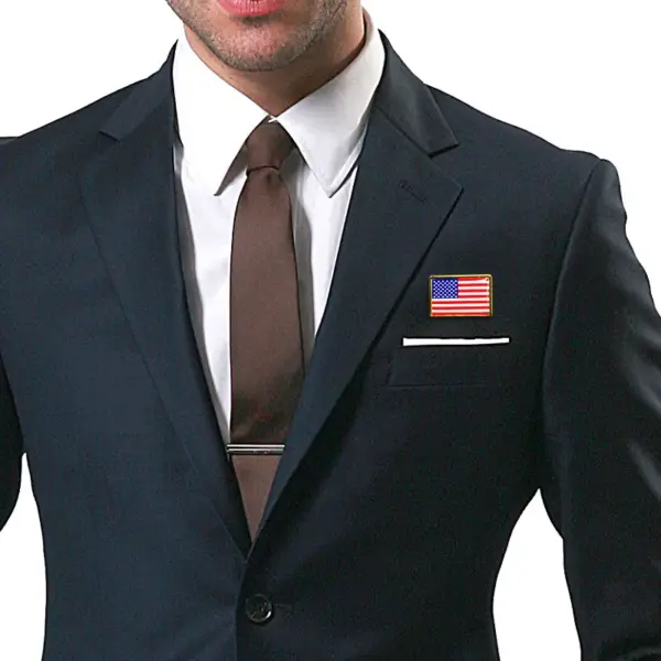 Wholesale American Flag Pin Alloy Metal Craft Flag Brooches