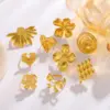 Wholesale Jewelry Retro Classic Style Heart Shape Bow Knot 304 Stainless Steel Plating Open Rings
