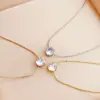 Wholesale PVD Coated Real Gold Plated 18K Gold Round Titanium Steel Simple Style Waterproof Non Tarnish Titanium Steel Necklace