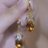 oly-e06d4ccd92d1e03fba45e902c660f6d0 Wholesale Exquisite Light Luxury Design brown Wheat Ear Drops Ear Atmospheric Fashion Elegant Trend Earrings
