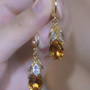 oly-e06d4ccd92d1e03fba45e902c660f6d0 Wholesale Exquisite Light Luxury Design brown Wheat Ear Drops Ear Atmospheric Fashion Elegant Trend Earrings
