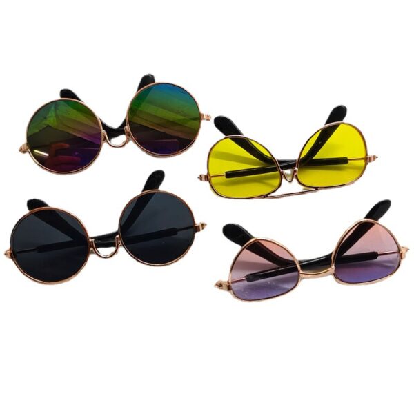 Wholesale pet cat sunglasses small dog sunglasses oval love glasses 9CM photo cool props