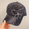 Wholesale Arrival Summer Sequin Butterfly Baseball Cap Women's Fashion Sunscreen Sunshade Hat Breathable All-match Korean Style Street Dance Cap