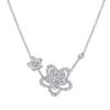 Wholesale Copper full diamond five-pointed star earrings, flower open ring necklace