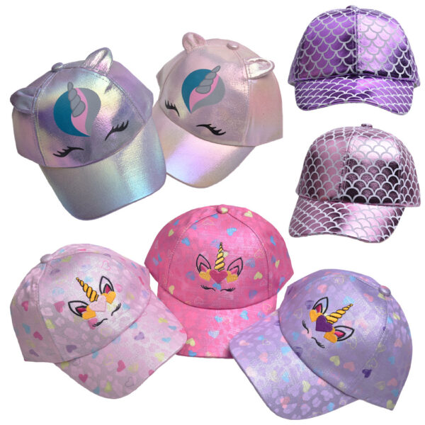Wholesale baby girl children's hat cartoon baseball hat unicorn sun hat Love peaked cap for men