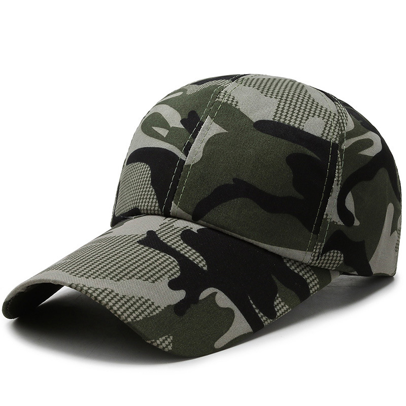 Wholesale Outdoor Camouflage Baseball Cap Sunshade Mountaineering Cap Big Rim Baseball Cap Sunshade Cap Spring and Summer Cap Labor Protection Cap