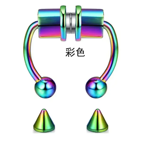 Wholesale Exaggerated U Shape Titanium Steel Earrings Nose Pin