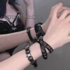 oly-e0ee29f90b8b5c81a37a9e137a1f2ff4 Wholesale Punk rivet Asian culture star pure cowhide bracelet five-pointed star chain genuine leather trendy fan stacked couple bracelet female