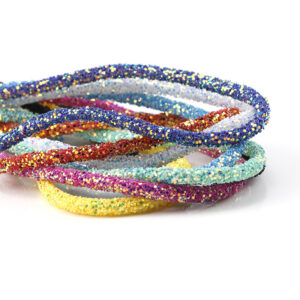 Wholesale Seven-color sequin drill pipe glitter powder rope with rubber hose AB dazzling rainbow shoes and hats drill decorative rope diy jewelry accessories