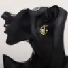 Wholesale Hypoallergenic Letter Stud Earrings For Women In Copper With KC Golden UV Plating And Zircon Inlay