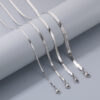 Wholesale Necklace Explosions Stainless Steel Blade Chain with Tail Chain Necklace Women's Furnace Gold 2/3/4/5mm Titanium Steel Chain Decoration