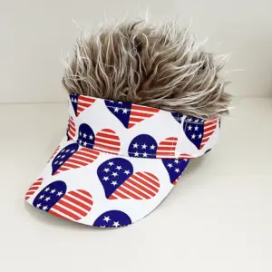 Heart-shaped Flag - Brown Wig / adjustable