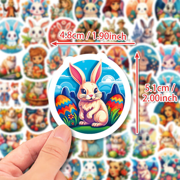oly-e140cf65b112272ba870bb0e6bdcb227 Wholesale 50 pieces Easter Bunny selling personalized DIY party Carnival holiday stickers