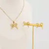 Wholesale Waterproof Non Tarnish Bow Tie Stud Earrings For Women In 18K Real Gold Plated 304 Stainless Steel With 0.03µm Water Plating