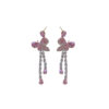 oly-e1480c38d19377893674821666c698d4 Wholesale Silver Needle Zircon Pink Butterfly Water Drop Long Tassel Earrings Forest Style Fashionable Elegant Earrings Sweet Accessible Luxury Earrings