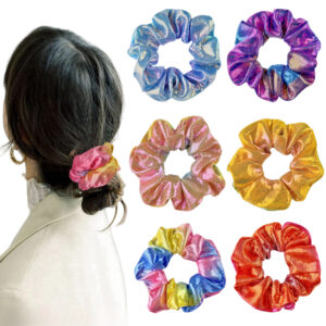 oly-e1514b120349603e4c53e3f591a82f01 Wholesale explosive hair accessories laser bronzing large intestine hair ring gradient color plate hair balls hair rope horsetail large intestine ring