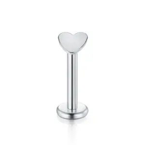 oly-e152eff82a7a9adddf054374b2e84488 Wholesale Fashion Geometric Heart Shape Stainless Steel Inlaid Zircon Zircon Lip Stud 1 Piece