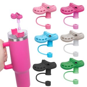 Wholesale Stanley Silicone Straw Cover Hole Shoe Cartoon Straw Dust Cap Anti-Spill Plug Anti-Leak Plug