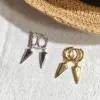 Wholesale Trillion-cut Three-dimensional Earrings For Women In Brass With 18K Real Gold Plated Finish And 0.03µm Coating Thickness
