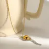 oly-e15fdac05dc18006b280d21f4cce57f6 Wholesale 18K Gold Plated 304 Stainless Steel Vacuum Electroplating (In Furnace) Zircon Geometric Mixed Color (Jewelry Metal Contrast Color) British Style Cable Chain/Cross Chain/O Chain Jewelry Set For Women Independence Day