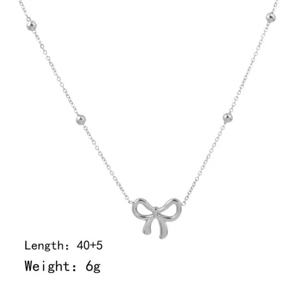 Wholesale 【Hot-Selling Necklace 1】Dongguan Full Titanium Steel Jewelry Light Luxury Fashion Versatile High-End Simple Jewelry With Rhinestones